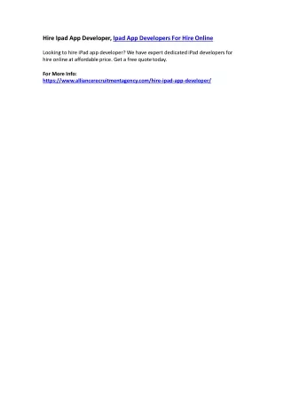 hire ipad app developer ipad app developers