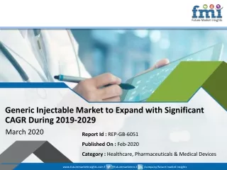 generic injectable market to expand with