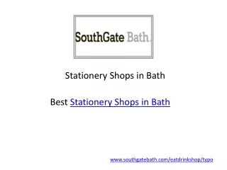 Stationery Shops in Bath