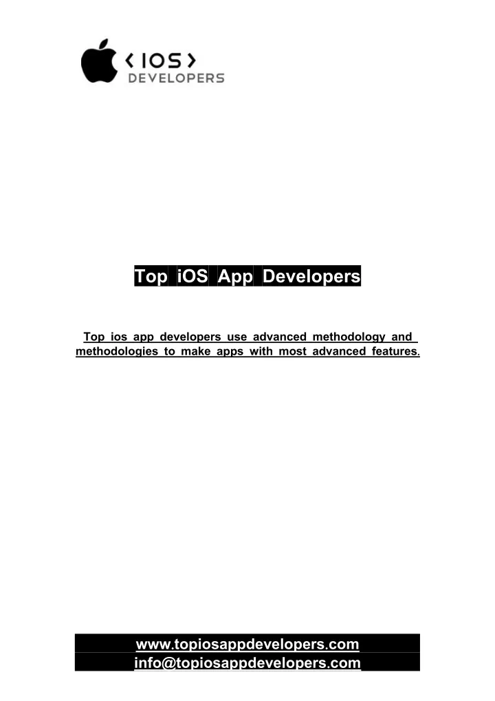 top ios app developers