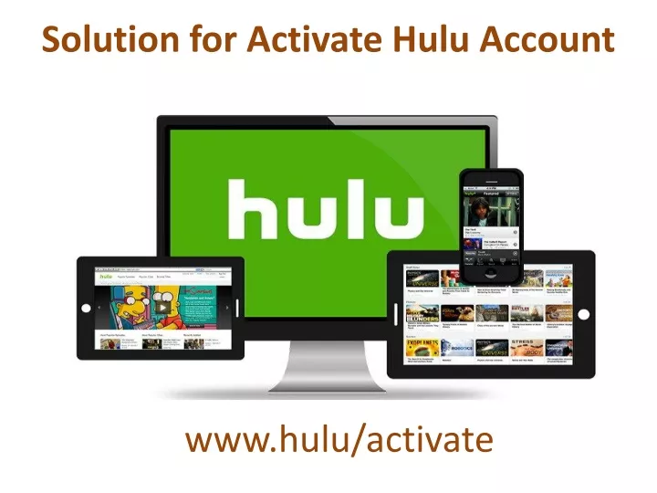 solution for activate hulu account