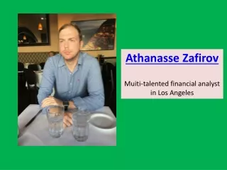 Athanasse Zafirov | Best in financial services at Los Angeles