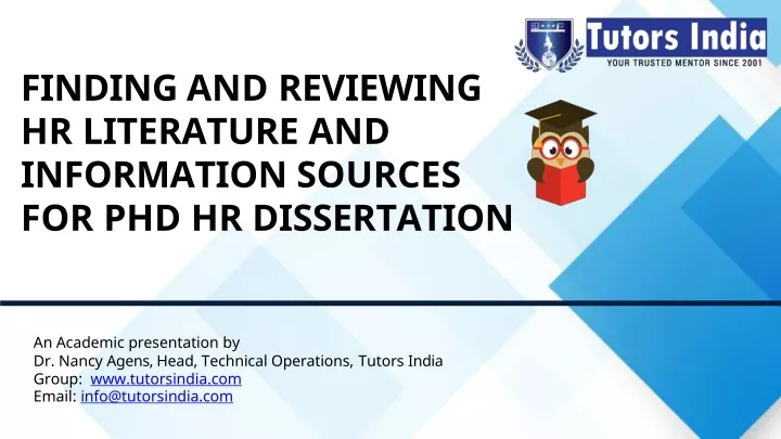 finding and reviewing hr literature