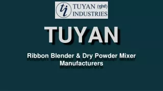 Choose Here Dry Powder Mixer & Ribbon Blender Manufacturers