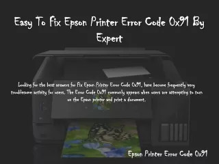 easy to fix epson printer error code 0x91 by easy
