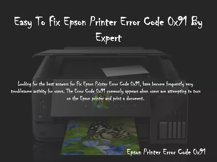 easy to fix epson printer error code 0x91 by easy