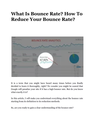 what is bounce rate how to reduce your bounce rate