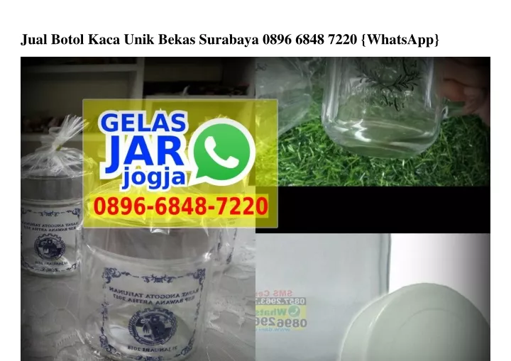 jual botol kaca unik bekas surabaya 0896 6848