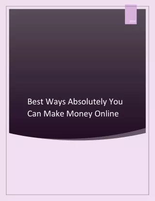 Best Ways Absolutely You Can Make Money Online