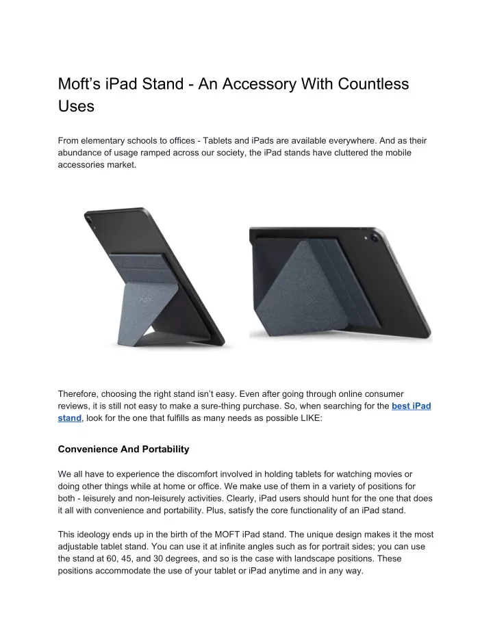 moft s ipad stand an accessory with countless uses