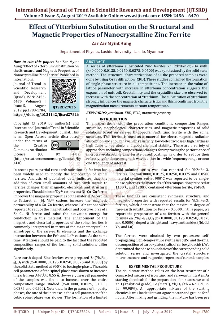 international journal of trend in scientific