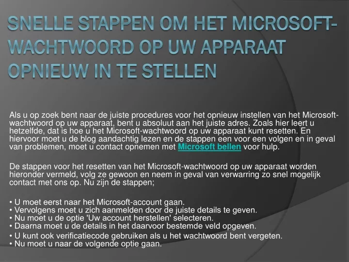 snelle stappen om het microsoft wachtwoord op uw apparaat opnieuw in te stellen