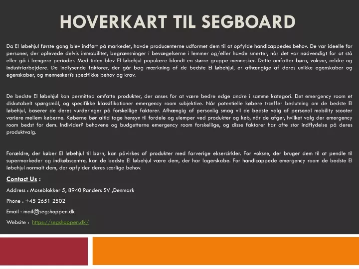 hoverkart til segboard