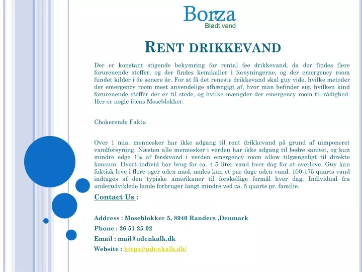 rent drikkevand