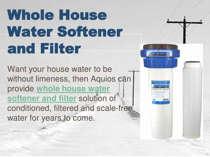 whole house whole house water softener water