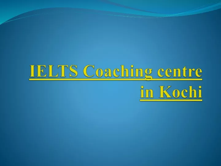 ielts coaching centre in kochi