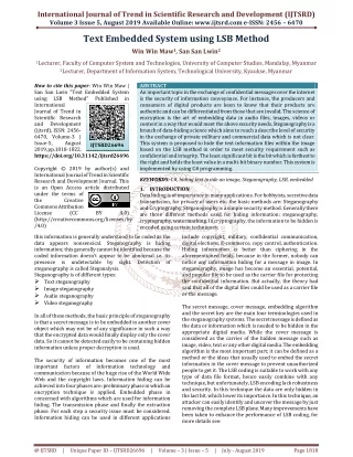 international journal of trend in scientific