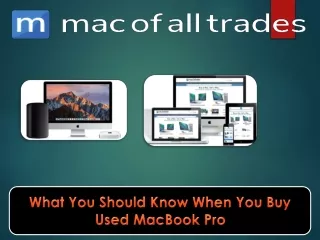 What You Should Know When You Buy Used MacBook Pro