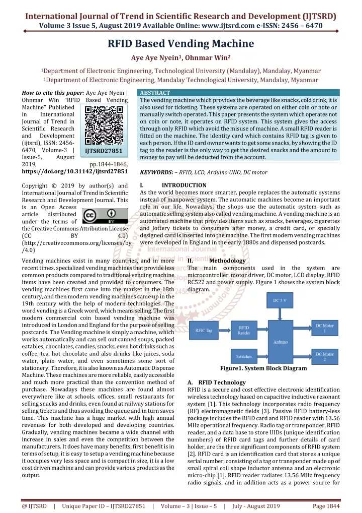 international journal of trend in scientific