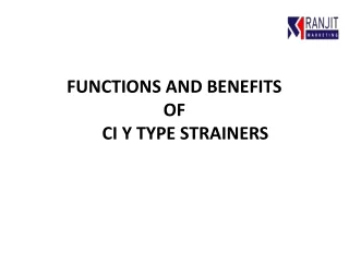 Functions And Benefits Of CI Y Type Strainers