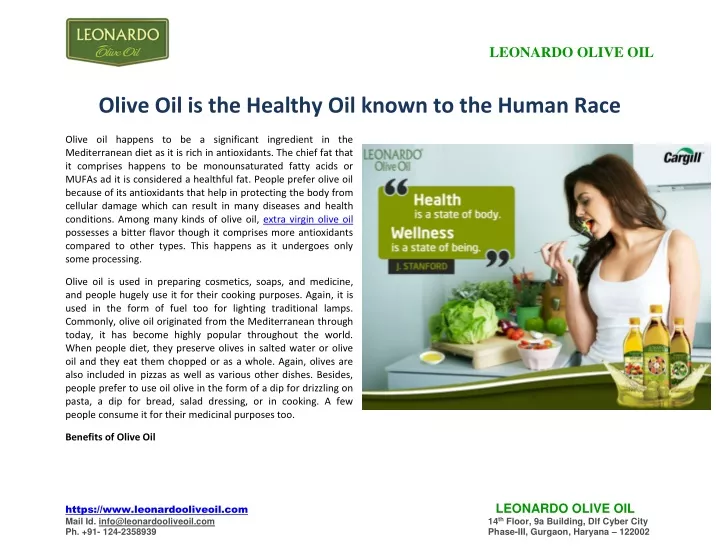 leonardo olive oil