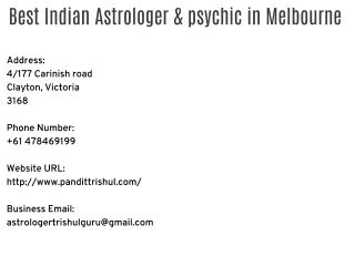 Best Indian Astrologer & psychic in Melbourne