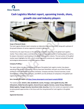Cash Logistics Market report, upcoming trends, share, growth size and industry players