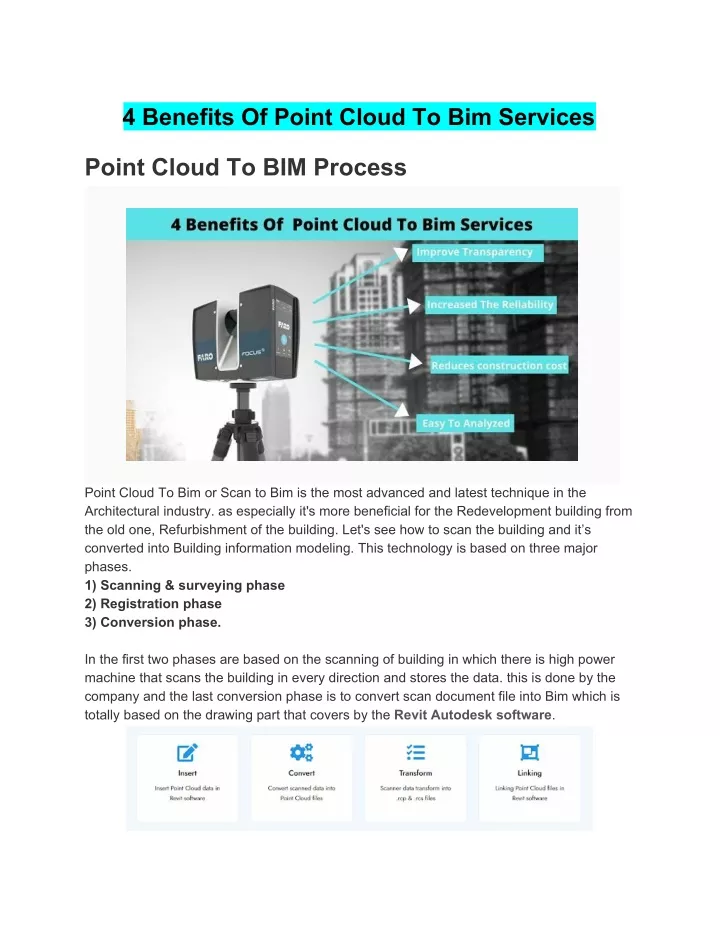 4 benefits of point cloud to bim services