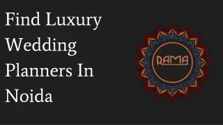 Find Luxury Wedding Planners In Noida