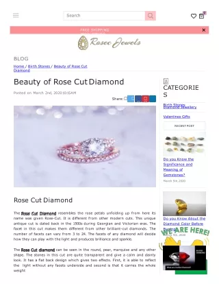 Beauty of Rose Cut Diamond