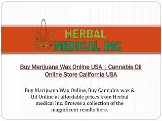 Cannabis Oil Online Store California USA