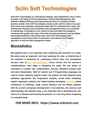 Clinical Data Management - Sclin Soft Technologies