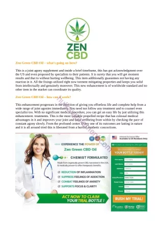 Zen Green CBD Oil ,Where To Buy Zen Green CBD?