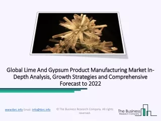 global lime and gypsum product manufacturing