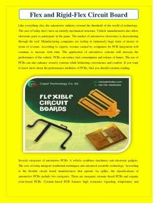 Flex and Rigid-Flex Circuit Board Manufacturer