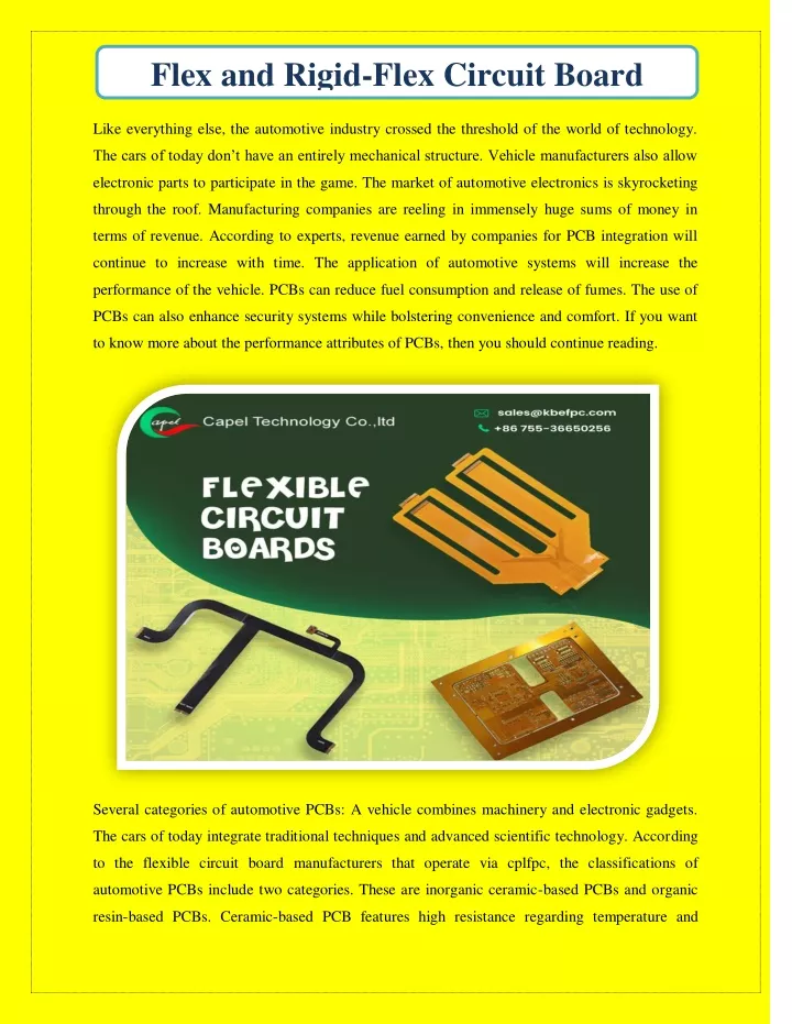 flex and rigid flex circuit board