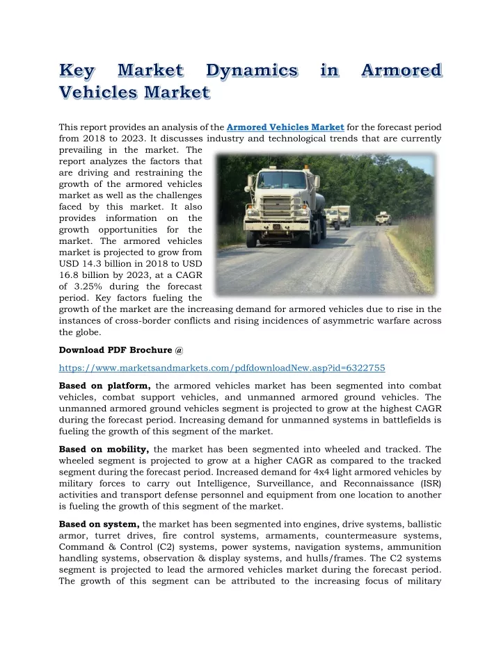this report provides an analysis of the armored