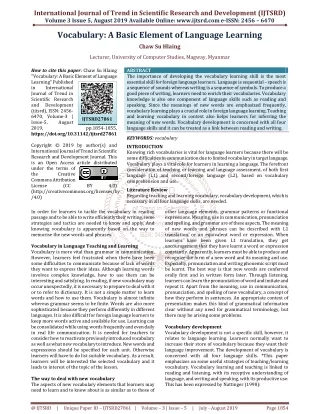 international journal of trend in scientific