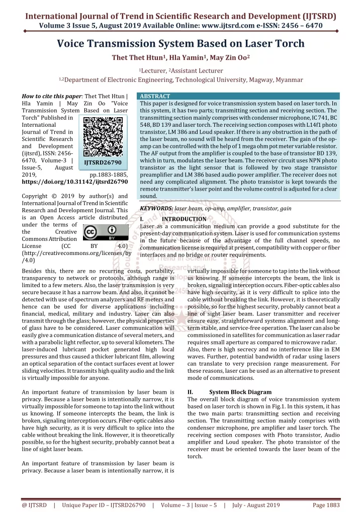 international journal of trend in scientific