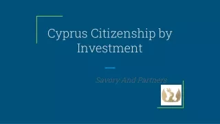 Cyprus Citizenship by Investment