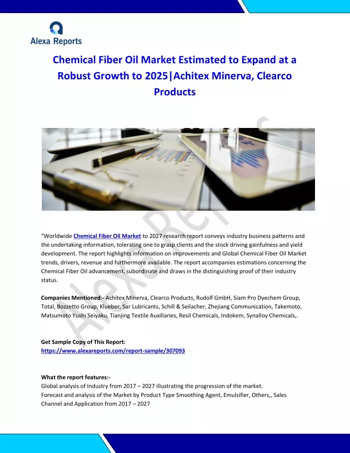 chemical fiber oil market estimated to expand