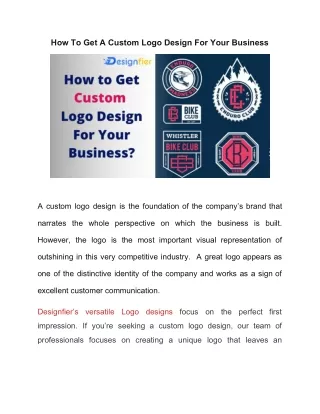 Custom Logo Design For Business