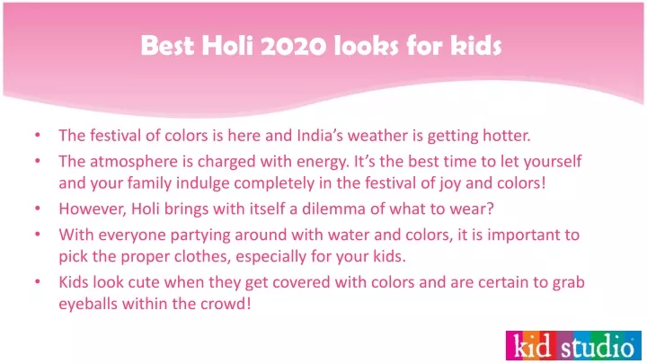 best holi 2020 looks for kids