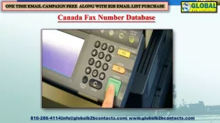 Canada Fax Number Database
