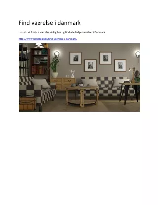 find vaerelse i danmark