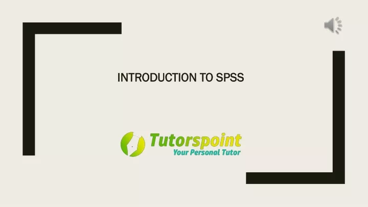 introduction to spss