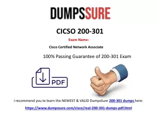 DumpsSure 200-301 Free Dumps | IT Exam Study Guide with Valid