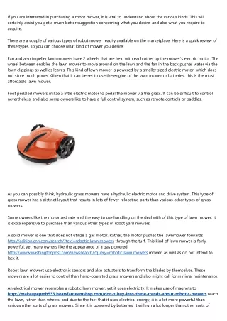 if you are interested in purchasing a robot mower