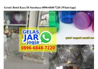 grosir botol kaca di surabaya 0896 6848 7220