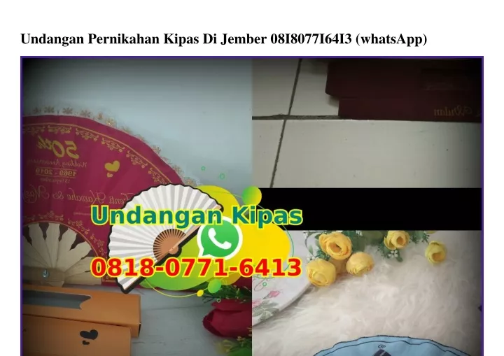 undangan pernikahan kipas di jember 08i8077i64i3